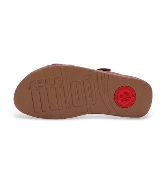 Fitflop Sandales en cuir Lulu Adjustable bordeaux