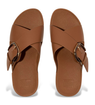 Fitflop Brązowe skórzane sandały Lulu