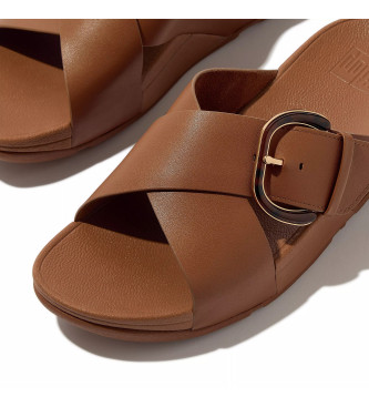 Fitflop Brązowe skórzane sandały Lulu