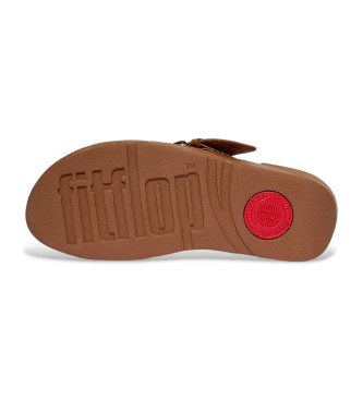 Fitflop Brązowe skórzane sandały Lulu