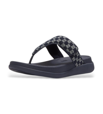 Fitflop Sandali F-Mode Go Checkerboard-Denim Toe-Post blu marino