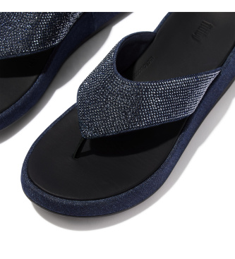 Fitflop F-Mode Toe-Post Denim Hotfix Sandals navy