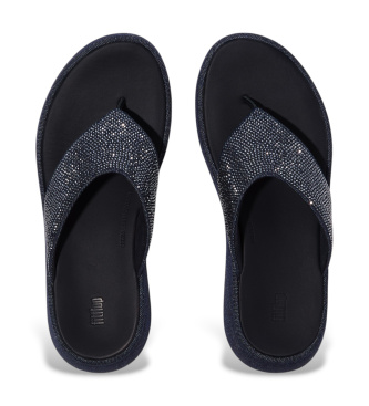 Fitflop F-Mode Toe-Post Denim Hotfix Sandals navy