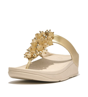 Fitflop Fino Bauble-Perlen-Sandalen aus Gold