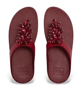 Fitflop Sandalias Fino Bead granate