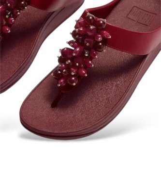 Fitflop Sandalias Fino Bead granate