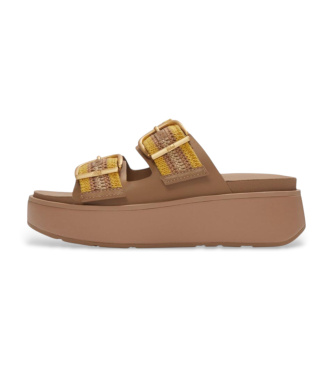Fitflop Sandali Gen-FF Max Buckle Stripe-Webbing Two-Bar Slides beige