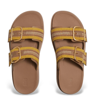 Fitflop Sandali Gen-FF Max Buckle Stripe-Webbing Two-Bar Slides beige