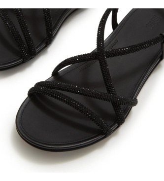 Fitflop Sandali Gracie Crystal con cinturino posteriore, neri 