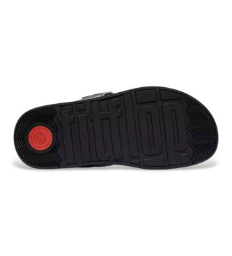 Fitflop Sandálias Gen-FF com fivela em pele prateada