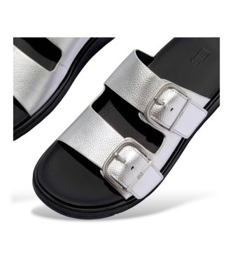 Fitflop Gen-FF Sandaler med spänne i silverfärgat läder