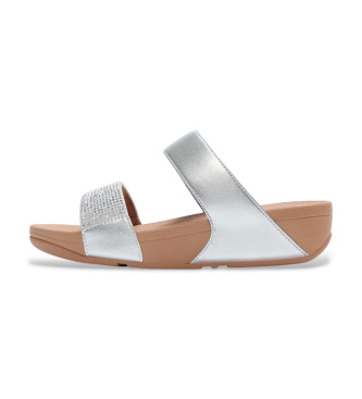 Fitflop Sandali infradito Lulu con decorazioni in cristallo, colore argento