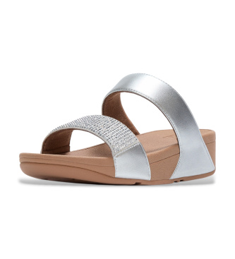 Fitflop Sandali infradito Lulu con decorazioni in cristallo, colore argento