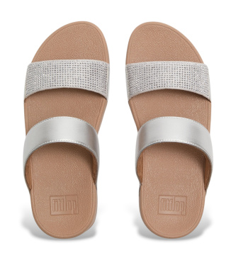 Fitflop Sandali infradito Lulu con decorazioni in cristallo, colore argento