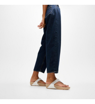 Fitflop Silver Lulu Crystal Embellished Toe-Post Sandals