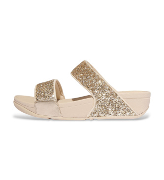 Fitflop Lulu Multi-Tonal Glitter Gold Sandals