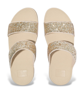 Fitflop Lulu Multi-Tonal Glitter Gold Sandals