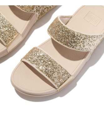 Fitflop Lulu Multi-Tonal Glitter Gold Sandals
