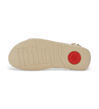 Fitflop Lulu Ultra-Jewel Metallic Back-Strap Gold Leather Sandals
