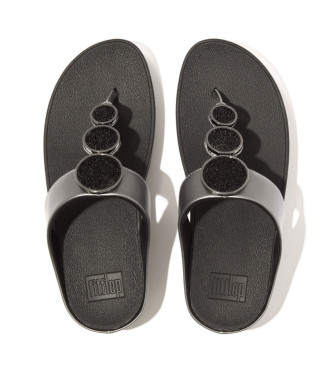 Fitflop Halo Bead-Circle Silver Sandals