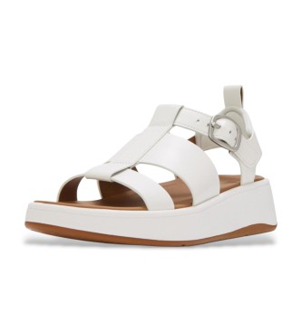 Fitflop Sandali da pescatore F-Mode in pelle bianca
