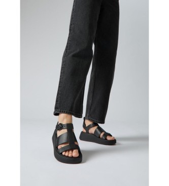 Fitflop L�dersandaler F-Mode Fisherman svart