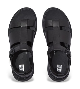 Fitflop L�dersandaler F-Mode Fisherman svart