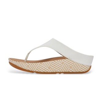 Fitflop Usnjene sandale Lulu Lux Graphic bele barve