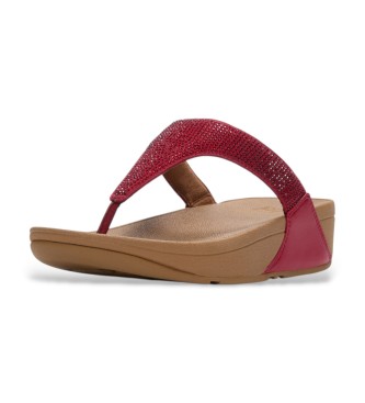 Fitflop Sandals Lulu Crystal Embellished Toe-Post red