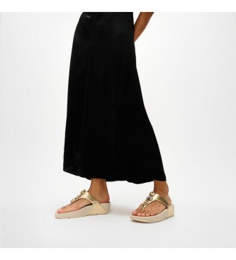 Fitflop Lulu Ultra-Jewel Metallic Metallic gold leather sandals