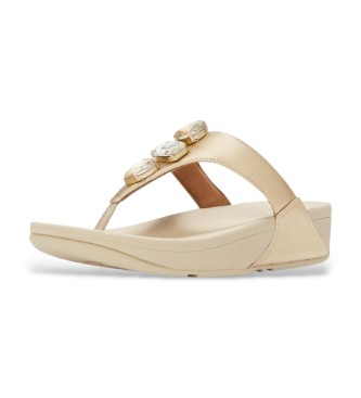 Fitflop Lulu Ultra-Jewel Metallic Metallic gold leather sandals