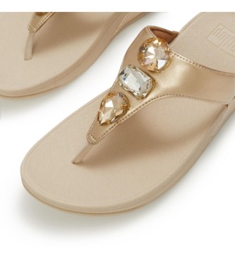 Fitflop Lulu Ultra-Jewel Metallic Metallic gold leather sandals