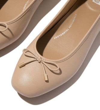 Fitflop Bailarinas de Piel Delicato beige