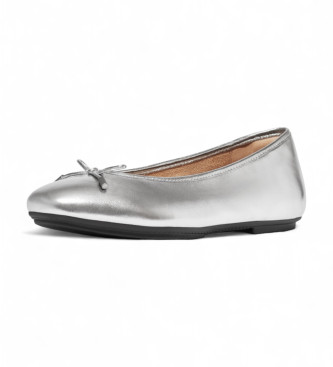 Fitflop Silver Delicato lder ballerina ballerina flats