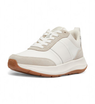 Fitflop F-Mode Flow Leather Sneakers white