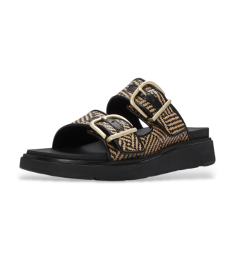 Fitflop Sandalen van Leer Gesp Gen-FF zwart