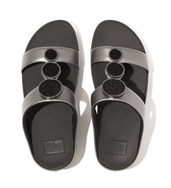 Fitflop Halo Bead-Circle Silver Sandals