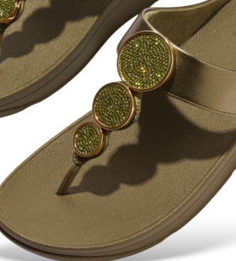 Fitflop Metallic Post green sandals 