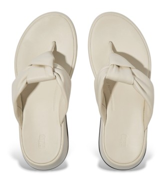 Fitflop Skórzane sandały F-Mode w kolorze beżowym