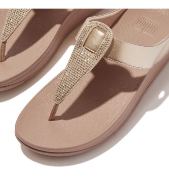 Fitflop Beżowe sandały Fino Crystal