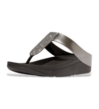 Fitflop Fino Glitterdust sandały czarny, srebrny