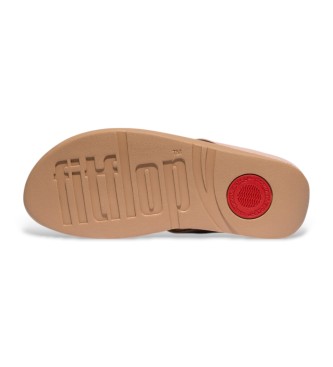 Fitflop Braune Fino-Ledersandalen