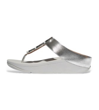Fitflop Sandali Fino iz srebrnega usnja
