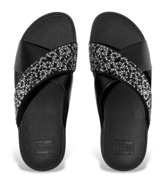 Fitflop Sandały Lulu Crossed Metal czarne
