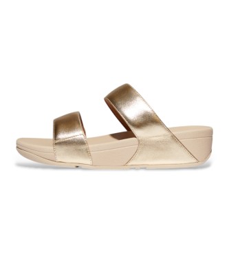 Fitflop Goldene Lulu-Ledersandalen