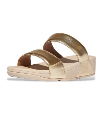 Fitflop Goldene Lulu-Ledersandalen