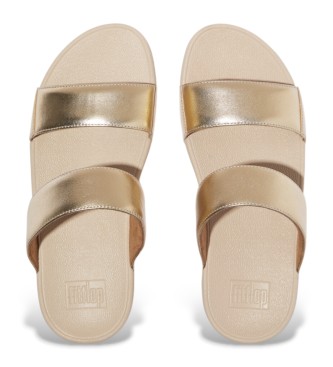Fitflop Goldene Lulu-Ledersandalen