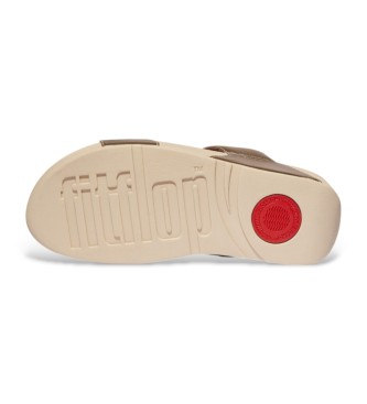Fitflop Goldene Lulu-Ledersandalen