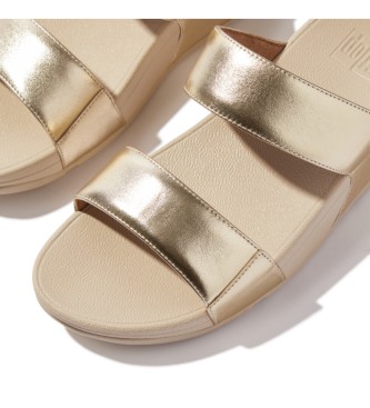 Fitflop Goldene Lulu-Ledersandalen