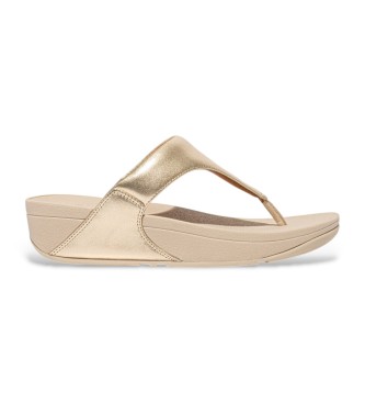 Fitflop Skórzane sandały Lulu Metallic beżowy, złoty